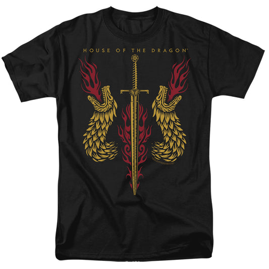 HOUSE OF THE DRAGON : SWORD AND DRAGON HEADS S\S ADULT 18\1 Black SM