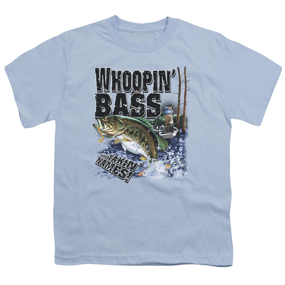 WILDLIFE : WHOOPIN BASS S\S YOUTH 18\1 LIGHT BLUE XL