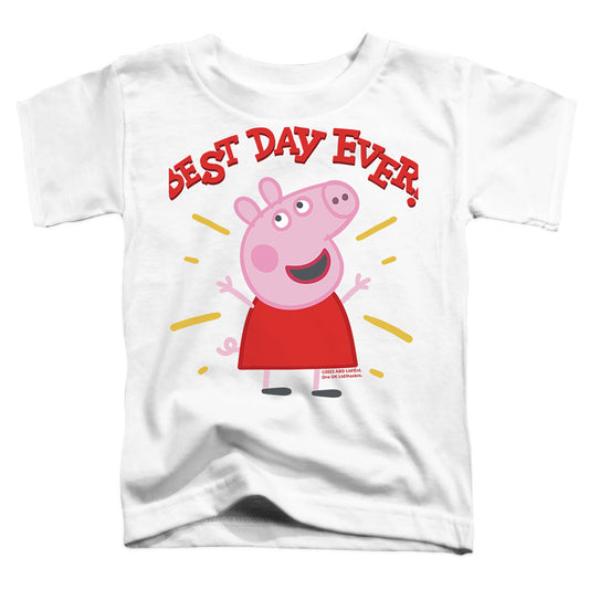 PEPPA PIG : BEST DAY EVER S\S TODDLER TEE White LG (4T)