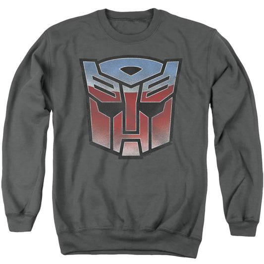 TRANSFORMERS : VINTAGE AUTOBOT LOGO ADULT CREW SWEAT Charcoal MD