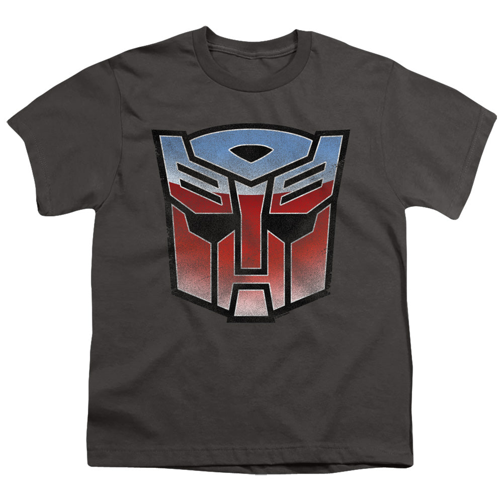 TRANSFORMERS : VINTAGE AUTOBOT LOGO S\S YOUTH 18\1 Charcoal XL