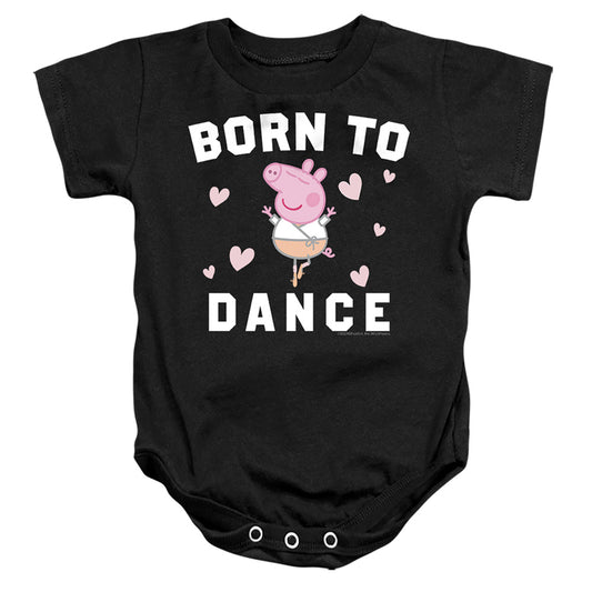 PEPPA PIG : BORN TO DANCE INFANT SNAPSUIT Black SM (6 Mo)