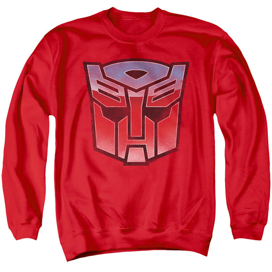 TRANSFORMERS : VINTAGE AUTOBOT LOGO ADULT CREW SWEAT Red MD