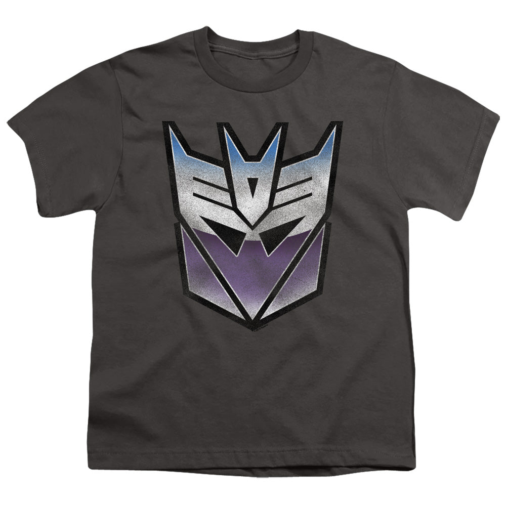TRANSFORMERS : VINTAGE DECEPTICON LOGO S\S YOUTH 18\1 Charcoal LG