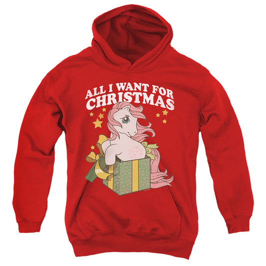 MY LITTLE PONY RETRO : ALL I WANT YOUTH PULL OVER HOODIE Red SM