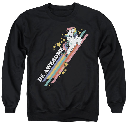 MY LITTLE PONY RETRO : BE AWESOME ADULT CREW SWEAT Black LG