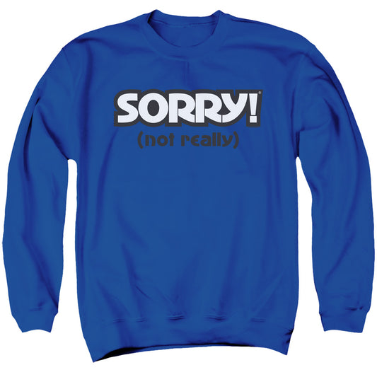 SORRY : NOT SORRY ADULT CREW SWEAT Royal Blue 2X
