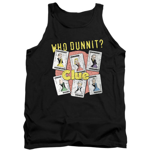 CLUE : WHO DUNNIT ADULT TANK Black 2X