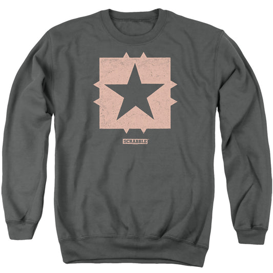 SCRABBLE : FREE SPACE ADULT CREW SWEAT Charcoal 2X