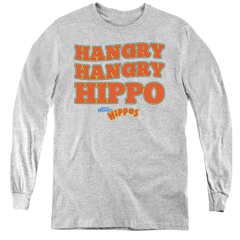 HUNGRY HUNGRY HIPPOS : HANGRY L\S YOUTH Athletic Heather LG