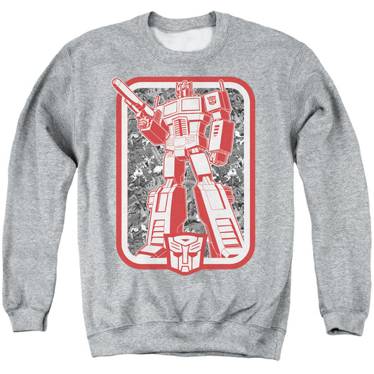 TRANSFORMERS : AUTOBOT ADULT CREW SWEAT Athletic Heather MD