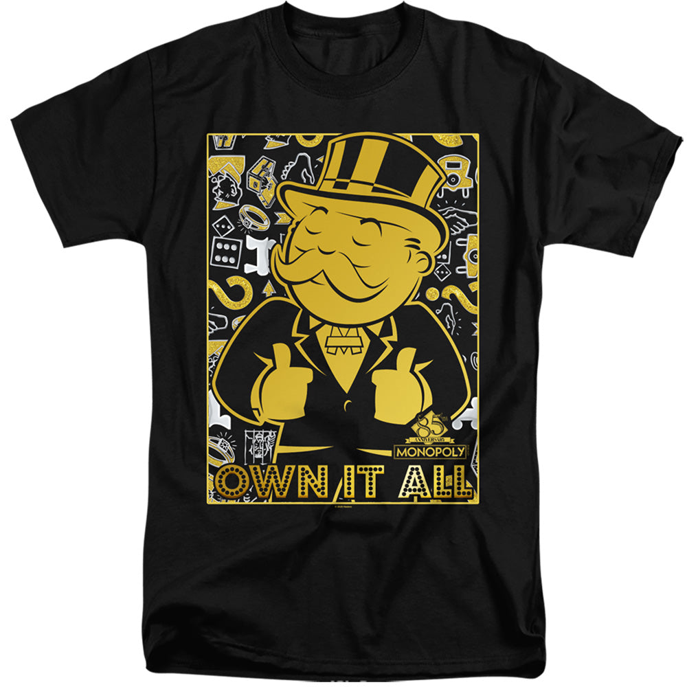 MONOPOLY : OWN ADULT TALL FIT SHORT SLEEVE Black 3X