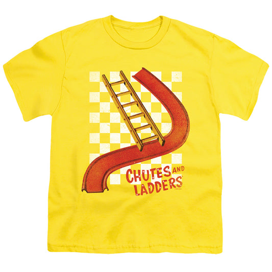 CHUTES AND LADDERS : CHUTE AND LADDER YOUTH SHORT SLEEVE Yellow XS
