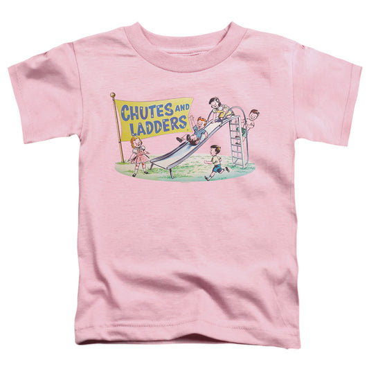 CHUTES AND LADDERS : OLD SCHOOL S\S TODDLER TEE Pink LG (4T)