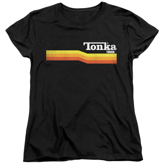 TONKA : TONKA STRIPE WOMENS SHORT SLEEVE Black XL