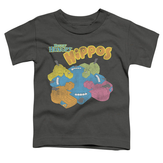 HUNGRY HUNGRY HIPPOS : READY TO PLAY TODDLER SHORT SLEEVE Charcoal XL (5T)