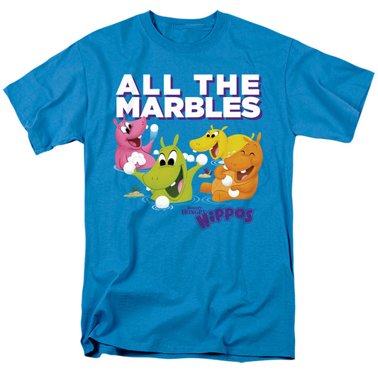 HUNGRY HUNGRY HIPPOS : ALL THE MARBLES S\S ADULT 18\1 Turquoise LG