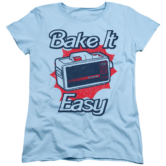 EASY BAKE OVEN : BAKE IT EASY WOMENS SHORT SLEEVE Light Blue XL