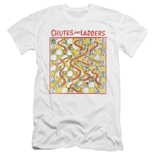 CHUTES AND LADDERS : 79 GAME BOARD  PREMIUM CANVAS ADULT SLIM FIT 30\1 White 2X