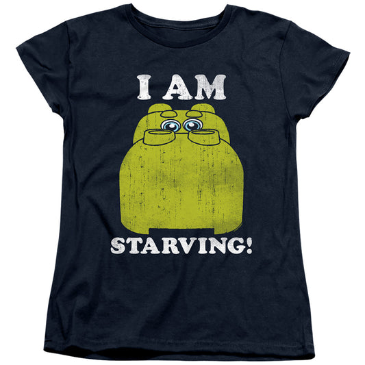 HUNGRY HUNGRY HIPPOS : I'M STARVING WOMENS SHORT SLEEVE Navy 2X