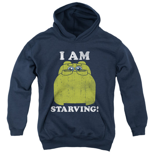 HUNGRY HUNGRY HIPPOS : I'M STARVING YOUTH PULL OVER HOODIE Navy LG