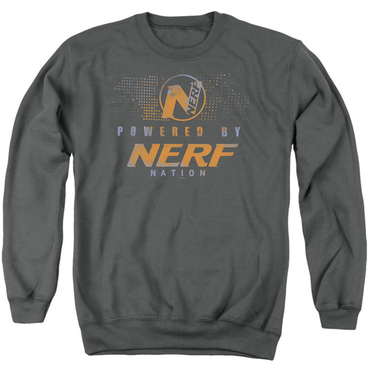 NERF : POWERED BY NERF NATION ADULT CREW SWEAT Charcoal 2X