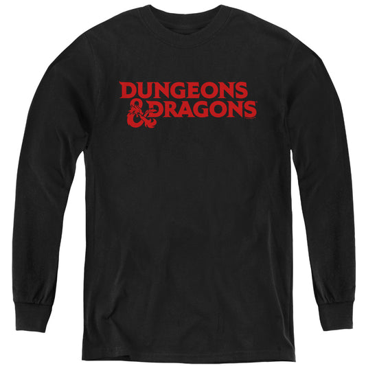 DUNGEONS AND DRAGONS : TYPE LOGO L\S YOUTH Black LG