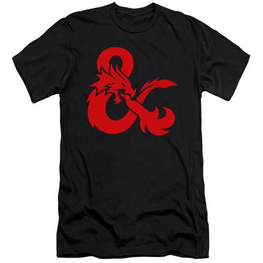 DUNGEONS AND DRAGONS : AMPERSAND LOGO  PREMIUM CANVAS ADULT SLIM FIT 30\1 Black 2X