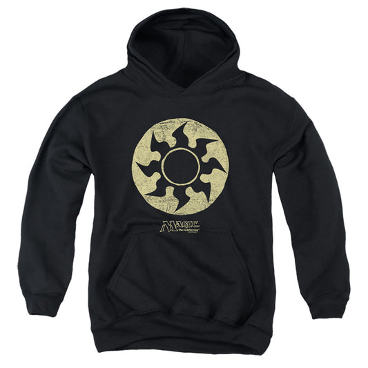 MAGIC THE GATHERING : WHITE SYMBOL YOUTH PULL OVER HOODIE Black LG