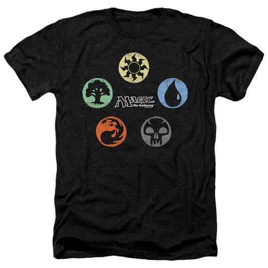 MAGIC THE GATHERING : 5 COLORS ADULT HEATHER Black 2X