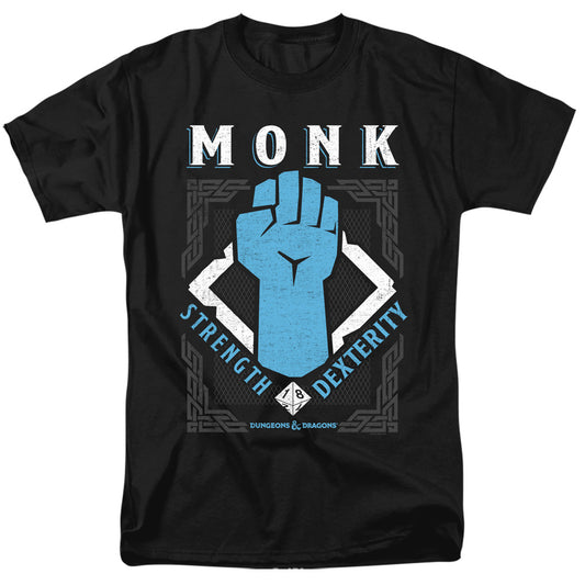 DUNGEONS AND DRAGONS : MONK S\S ADULT 18\1 Black 2X