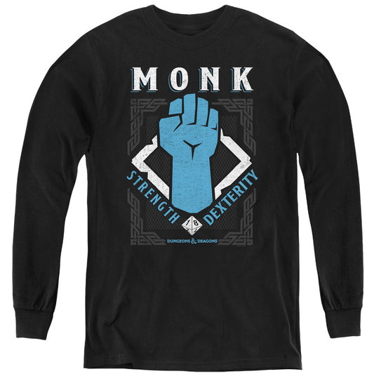 DUNGEONS AND DRAGONS : MONK L\S YOUTH Black XL