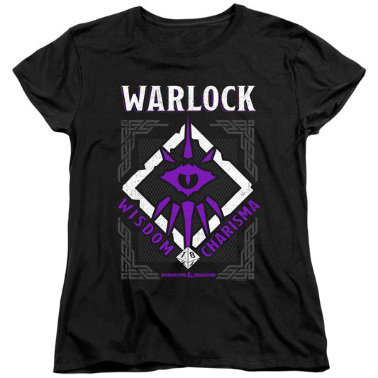 DUNGEONS AND DRAGONS : WARLOCK WOMENS SHORT SLEEVE Black MD