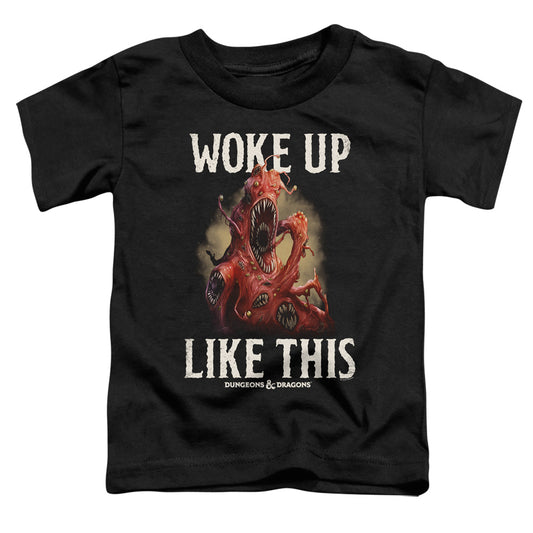 DUNGEONS AND DRAGONS : WOKE LIKE THIS S\S TODDLER TEE Black LG (4T)