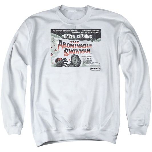 HAMMER HOUSE OF HORROR : ABOMINABLE ADULT CREW SWEAT White LG