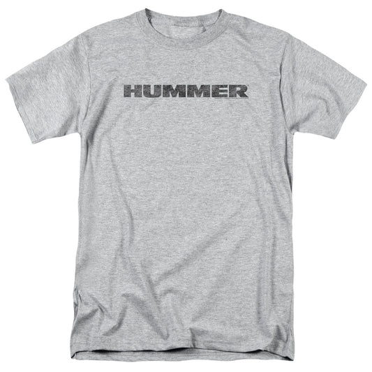 HUMMER : DISTRESSED HUMMER LOGO S\S ADULT 18\1 Athletic Heather 2X
