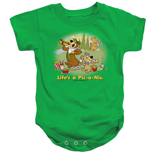 YOGI BEAR : LIFE'S A PIC INFANT SNAPSUIT Kelly Green MD (12 Mo)