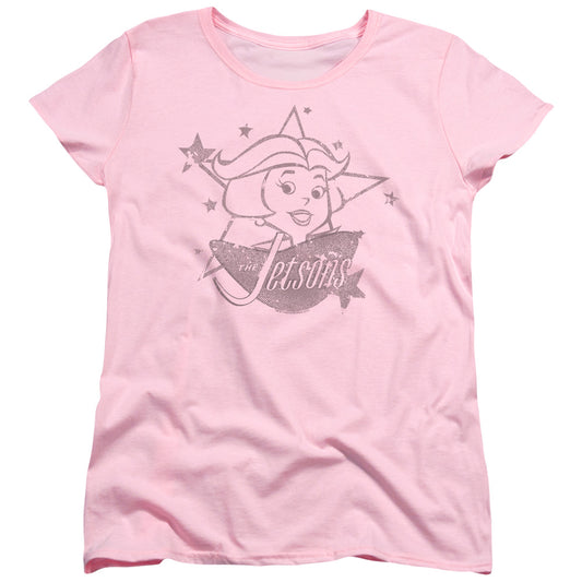JETSONS : HEAVY VINTAGE JANE S\S WOMENS TEE PINK MD