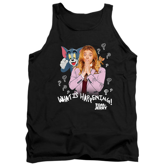TOM AND JERRY MOVIE : WHAT IS HAPPENING ADULT TANK Black XL