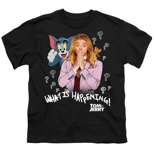 TOM AND JERRY MOVIE : WHAT IS HAPPENING S\S YOUTH 18\1 Black XL