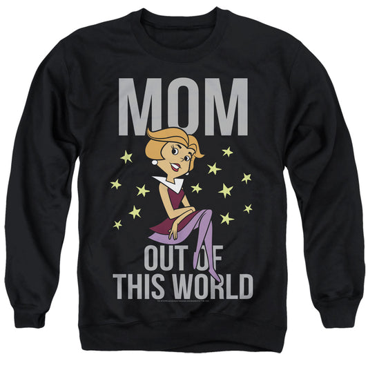 JETSONS : OUT OF THIS WORLD MOM ADULT CREW SWEAT Black 2X