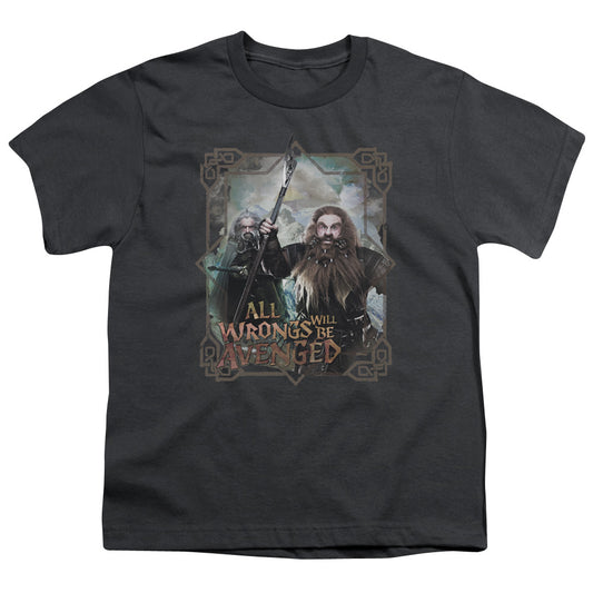 HOBBIT : WRONGS AVENGED S\S YOUTH 18\1 CHARCOAL XL