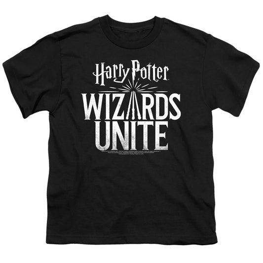 HARRY POTTER WIZARDS UNITE : WIZARDS UNITE LOGO S\S YOUTH 18\1 Black MD