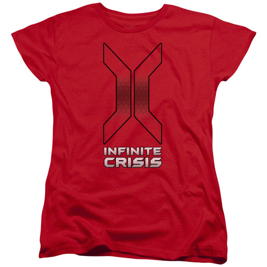 INFINITE CRISIS : TITLE S\S WOMENS TEE Red MD