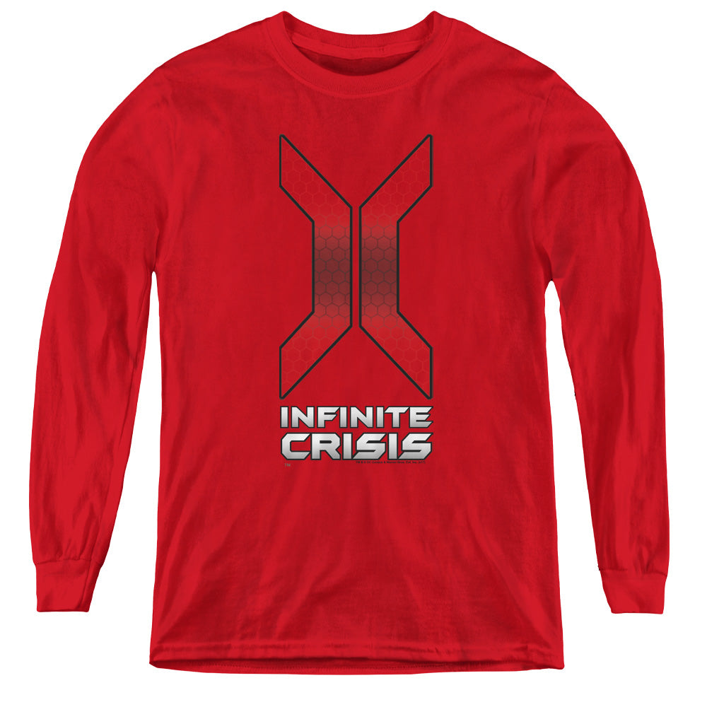 INFINITE CRISIS : TITLE L\S YOUTH RED XL
