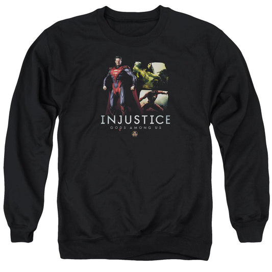 INJUSTICE GODS AMONG US : SUPERMAN'S REVENGE ADULT CREW NECK SWEATSHIRT BLACK 2X