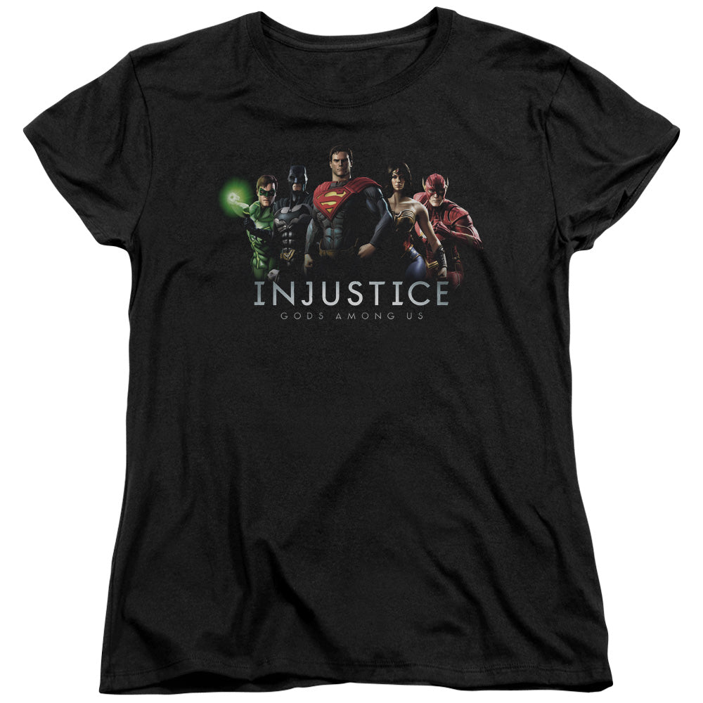 INJUSTICE GODS AMONG US : INJUSTICE LEAGUE S\S WOMENS TEE BLACK LG