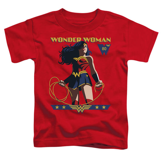 WONDER WOMAN : WONDER WOMAN 80TH STANCE S\S TODDLER TEE Red LG (4T)
