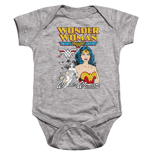 WONDER WOMAN : WONDER WOMAN DUO INFANT SNAPSUIT Athletic Heather LG (18 Mo)