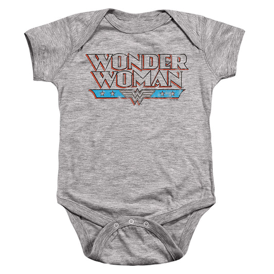WONDER WOMAN : WONDER WOMAN RETRO 2 INFANT SNAPSUIT Athletic Heather XL (24 Mo)